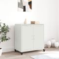 vidaXL Komoda biela 68x39x72 cm oceľ