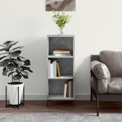 vidaXL Komoda betónovo sivá 34,5x32,5x90 cm kompozitné drevo