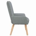 vidaXL kreslo Svetlosivá 63 x 67 x 94 cm Tkanina a preglejka