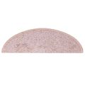 vidaXL Schodové rohože 30 ks 56x17x3 cm svetloružové, polkruhové