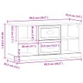 vidaXL TV skrinka 99,5 x 35,5 x 48 cm Remeselný dub Kompozitné drevo