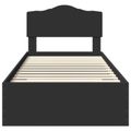 vidaXL Rám postele so zásuvkou Čierna 90 x 200 cm Kompozitné drevo