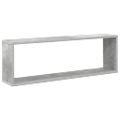 vidaXL Nástenné police 4ks betónovo sivé 80x15x26,5cm kompozitné drevo