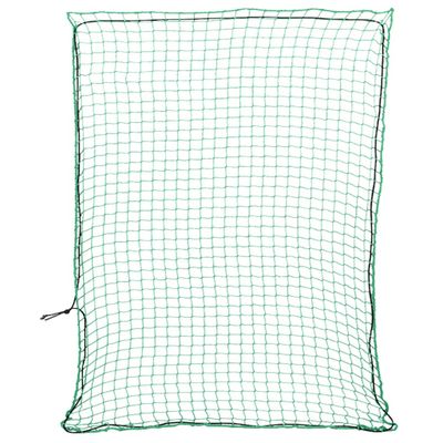 vidaXL Sieť na prívesný vozík s elastickým lanom, zelená 3,5x3 m, PP