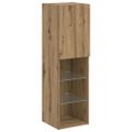 vidaXL TV skrinky s LED svetlami 2 ks dub artisan 30,5x30x102 cm