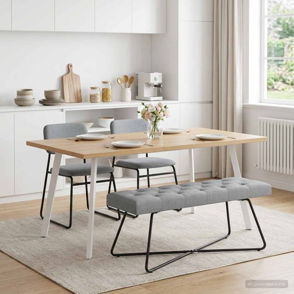 vidaXL Lavica s gombíkovým prešívaním Svetlosivá 110 x 40 x 46 cm