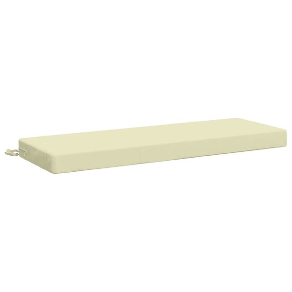 vidaXL Vankúš na lavičku SOEST 100% polyester Krémová 100 x 40 x 8 cm