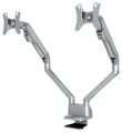 Neomounts FPMA-D750DSILVER/Držák displeje/na stůl/10-32"/svorka+průchodka/VESA 100X100/plyn. píst/nosn.2x8kg/2 displeje Držák, VESA, stolní, pro 2 ploché monitory, úhloprícka 10"-32", náklon 170°, otácení 180°, rotace 180°, nosnost 16kg, stríbrný
