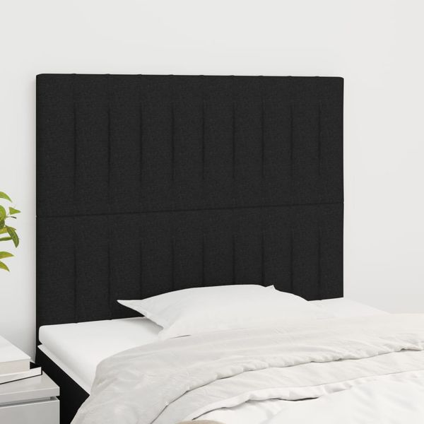 vidaXL Čelo postele čierne 100x5x118/128 cm látkové