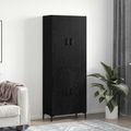 vidaXL Highboard Čierny dub 69,5 x 34 x 180 cm Kompozitné drevo