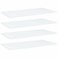 vidaXL Prídavné police 4 ks, biele 60x30x1,5 cm, drevotrieska