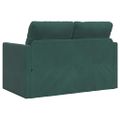 vidaXL Podlahová rozklad. pohovka 2v1 tmavozelená 122x204x55 cm zamat