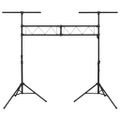 vidaXL Osvetľovací stojan čierny 338x115x(180-300) cm oceľ