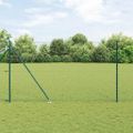 vidaXL Reťazová brána s hrotmi 10 x 1,6 m PVC potiahnutá oceľ Zelená