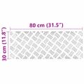 vidaXL Schodový rošt 2 ks 80 x 30 cm Strieborná Hliník Obdĺžnikový