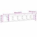 vidaXL Vešiak na stenu Nástenná montáž Dymová dub 60 x 10,5 x 10,5 cm
