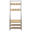 vidaXL Vešiak na šaty s botníkom dub sonoma 72x34x184 cm