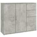 vidaXL Komoda betónovo sivá 91x29,5x75 cm spracované drevo