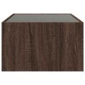 vidaXL Konferenčný stolík s nekonečnými LED hnedý dub 90x50x30 cm