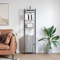vidaXL Knižnica 6 úrovní 40 x 24 x 161 cm Kompozitné drevo Sivý Sonoma