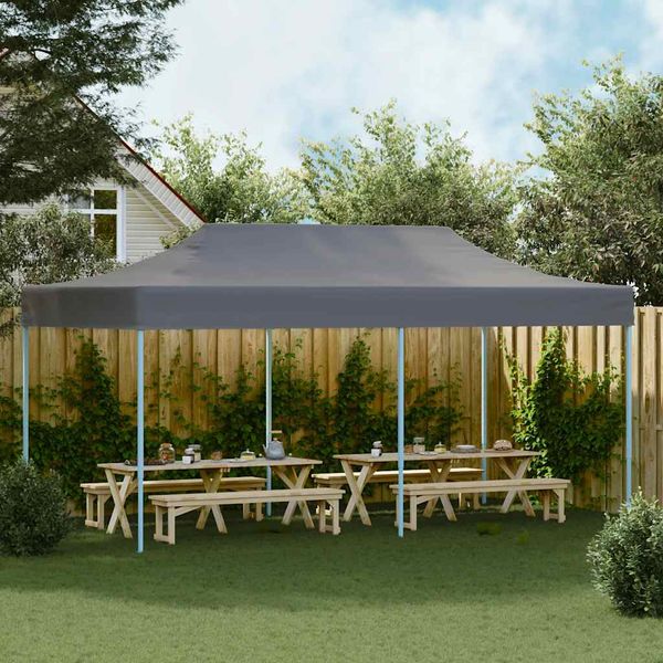 vidaXL Skladací párty stan 3x6 m antracitový