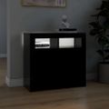 vidaXL Komoda s LED svetlami čierna 80x35x75 cm