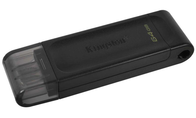 64GB Kingston DT70 USB-C 3.2 gen. 1 Flashdisk, 64GB, USB 3.0 typ C, čierna