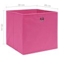 vidaXL Úložné boxy 10 ks, netkaná textília 28x28x28 cm, ružové