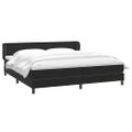 vidaXL Posteľný rám boxsping s matracmi čierna 200x220 cm zamat