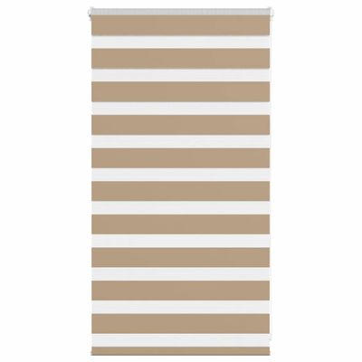 vidaXL Zebrová roleta pieskovo hnedá 75x100 cm šírka látky 70,9 cm polyester