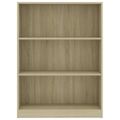 vidaXL Knižnica farba dubu sonoma 80x24x108 cm drevotrieska