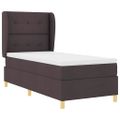 vidaXL Posteľ s pružinovým rámom Tmavohnedá 200 x 80 cm látka