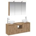 vidaXL Set kabinetov do kúpeľne 4 ks Dub artisan Kompozitné drevo