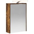 vidaXL Kúpeľňová zrkadlová skrinka Dymová dub 43 x 16 x 62.5 cm