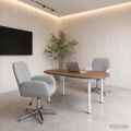 vidaXL Otáčacie stoličky k stolu 2 ks 54 x 58 x 90 cm Svetlosivá Látka
