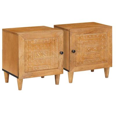 vidaXL Nočný stolík 2 pcs Svetlohnedá 80 x 50 x 40 cm Kompozitné drevo