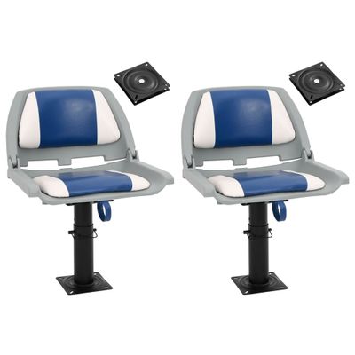 vidaXL Nastaviteľné podstavce na sedadlo do člna 2ks otočné o 360°