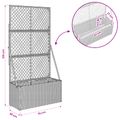 vidaXL Záhradný kvetináč s trellis Sivá 70 x 30 x 135 cm polyratan