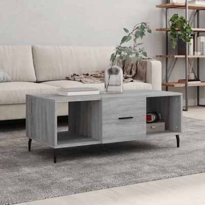 vidaXL Konferenčný stolík sivý sonoma 102x50x40cm kompozitné drevo