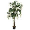 vidaXL Umelý strom vistéria 840 listov 150 cm zeleno-biela