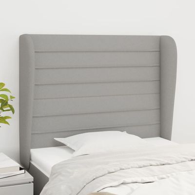 vidaXL Čelo postele so záhybmi bledosivé 83x23x118/128 cm látka