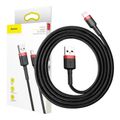Baseus Cafule USB Lightning kábel 2,4 A 1 m (červený+čierny)