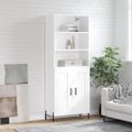 vidaXL Vysoká skrinka lesklá biela 69,5x34x180 cm spracované drevo