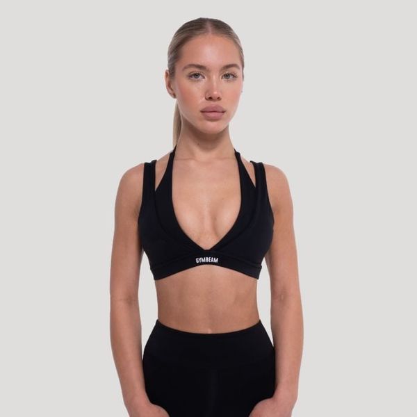 Športová podprsenka Flow Black - GymBeam, veľkosť M