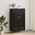 vidaXL Highboard Čierny dub 69,5 x 31 x 115 cm Kompozitné drevo