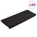 vidaXL Schodiskové rohože samolepiace 30 ks antracitové 65x24,5x3,5 cm