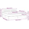 vidaXL Posteľný rám boxspring s matracom modrý 180x200 cm látka