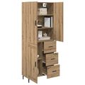 vidaXL Highboard 2 ks Remeselný dub 69,5 x 34 x 180 cm