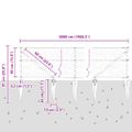 vidaXL Hexagonálny plot s stĺpom 50 x 0,4 m PVC potiahnutá oceľ Sivá