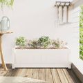 vidaXL Záhradný kvetináč biely 90x31x31 cm borovicový masív
